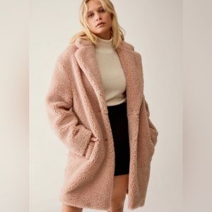 Wilfred Free THE TEDDY COCOON Coat, Pink, Size XXS